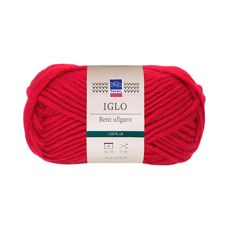 Trysil Iglo ullgarn 100% ull, rød