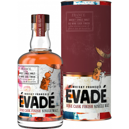 WHISKY FRANCAIS EVADÉ - SINGLE MALT RED WINE CASK FINISH - EN ETUI