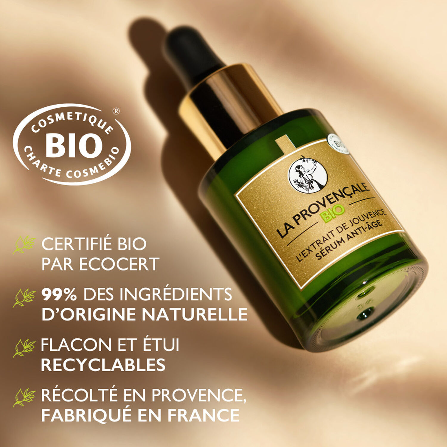 La Provençale Bio La Provençale L'Extrait de Jouvence Sérum Anti-Âge certifié Bio