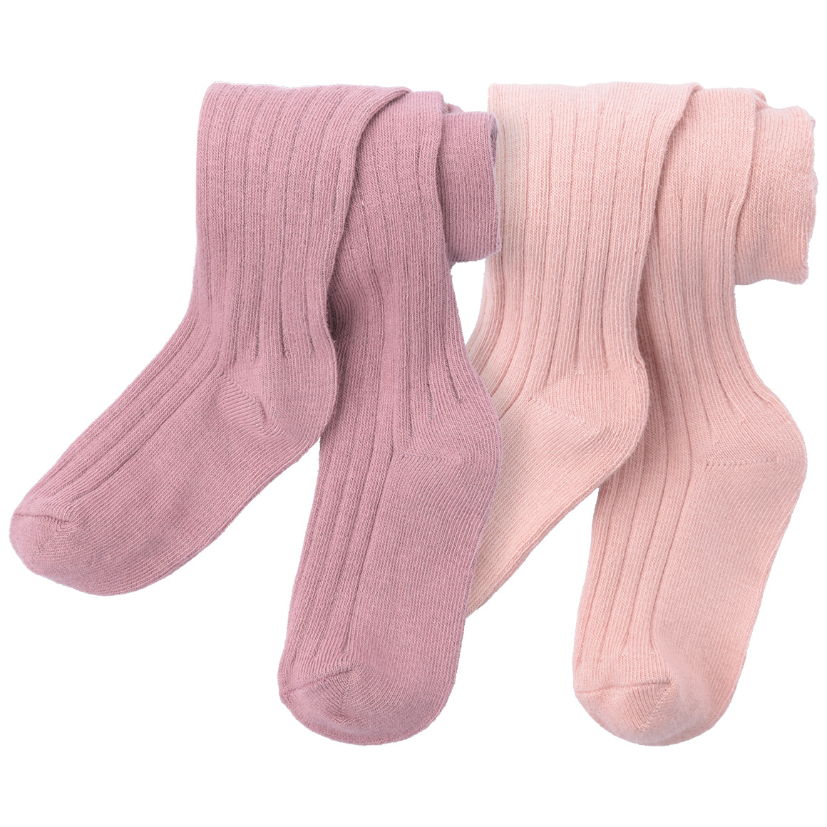 2 Baby Strumpfhosen mit Rippstruktur