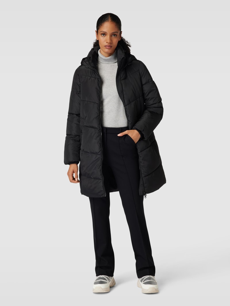 Steppmantel mit Stehkragen Modell 'HALSEY' in schwarz