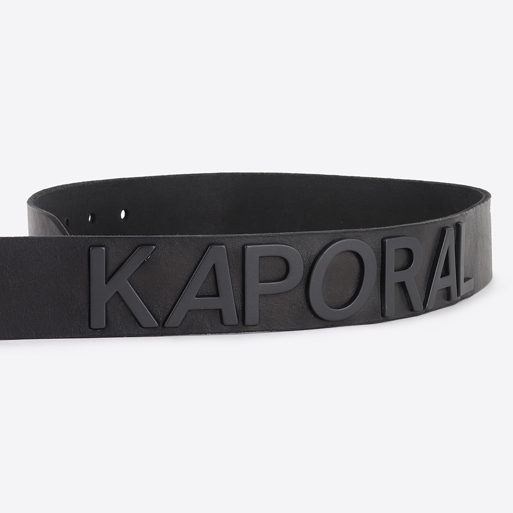 KEZEL  Ceinture en cuir noir Homme