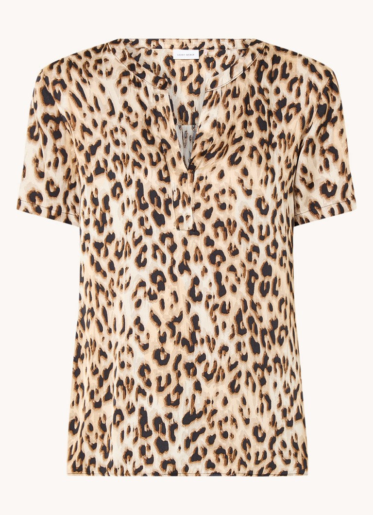 Top con scollo a V e stampa leopardata di Gerry Weber