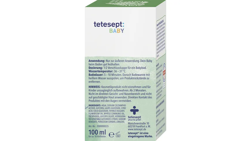 tetesept Baby Erkältungszeit Bad 100 ml