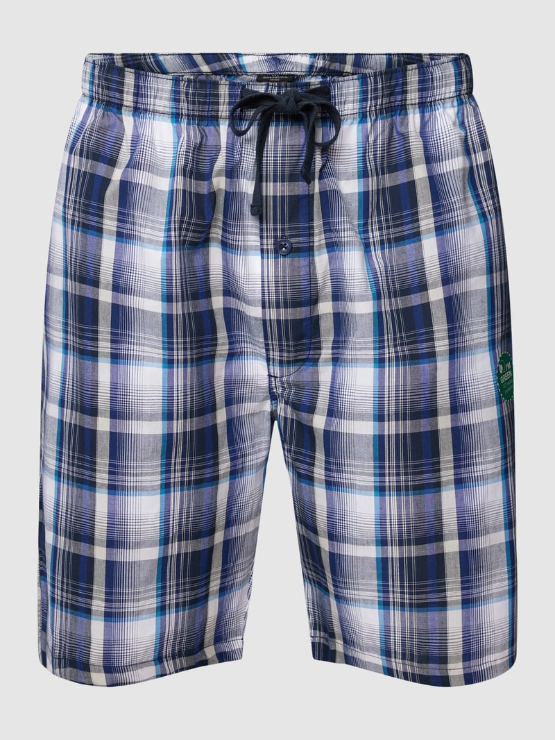 Bermudas mit Karomuster in dunkelblau
