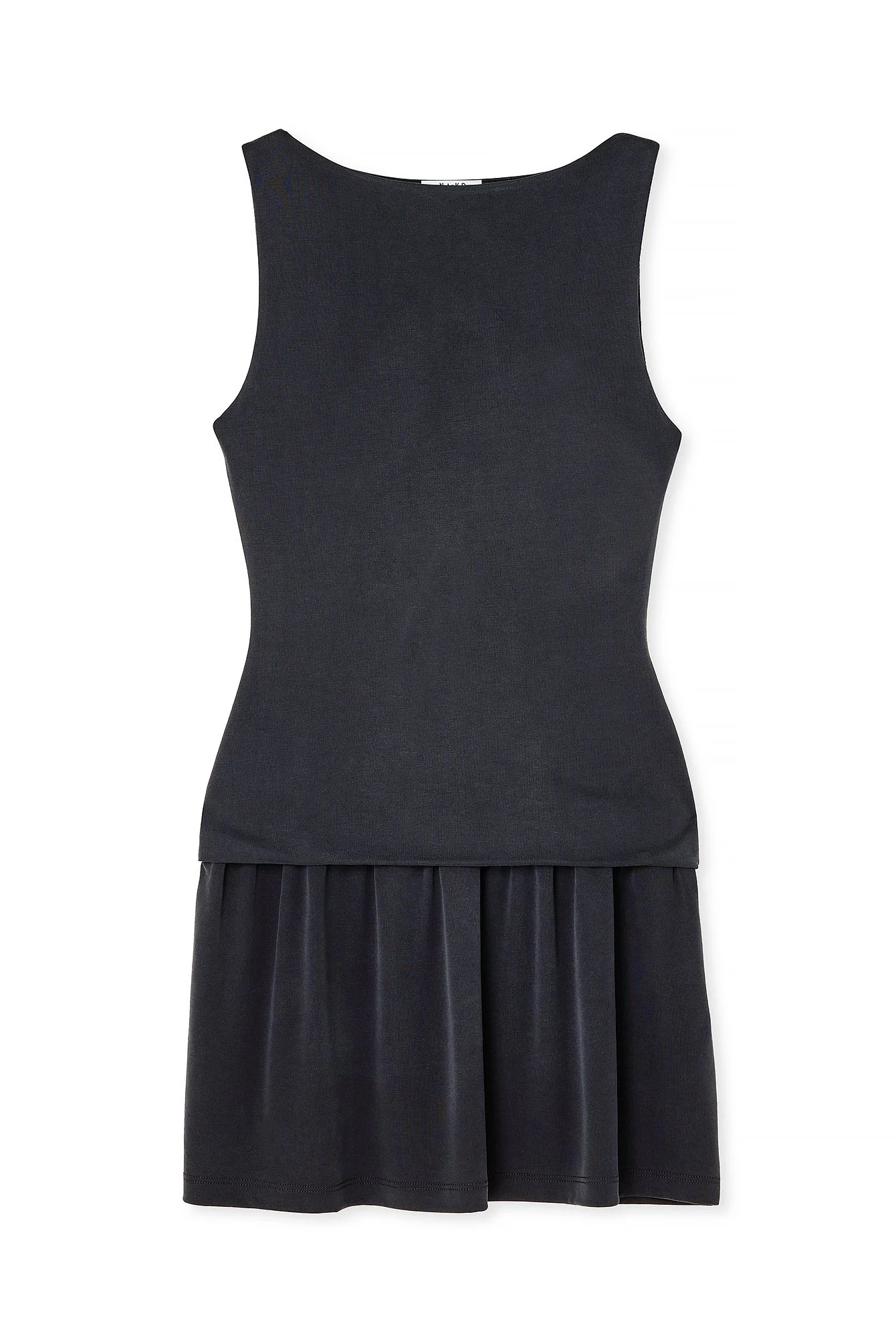 Minikleid mit Hüftdetail und U-Ausschnitt