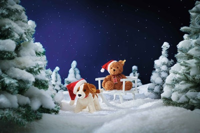 Cosy Christmas Snuffy Hund, 27 cm, mehrfarbig
