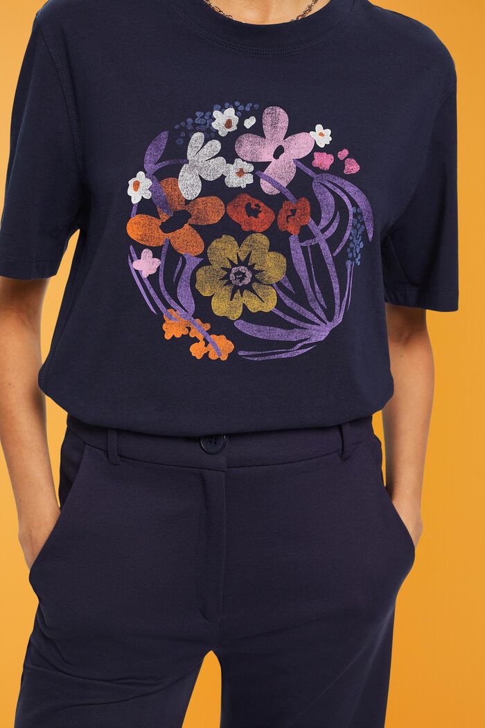 T-Shirt mit Blumen-Print