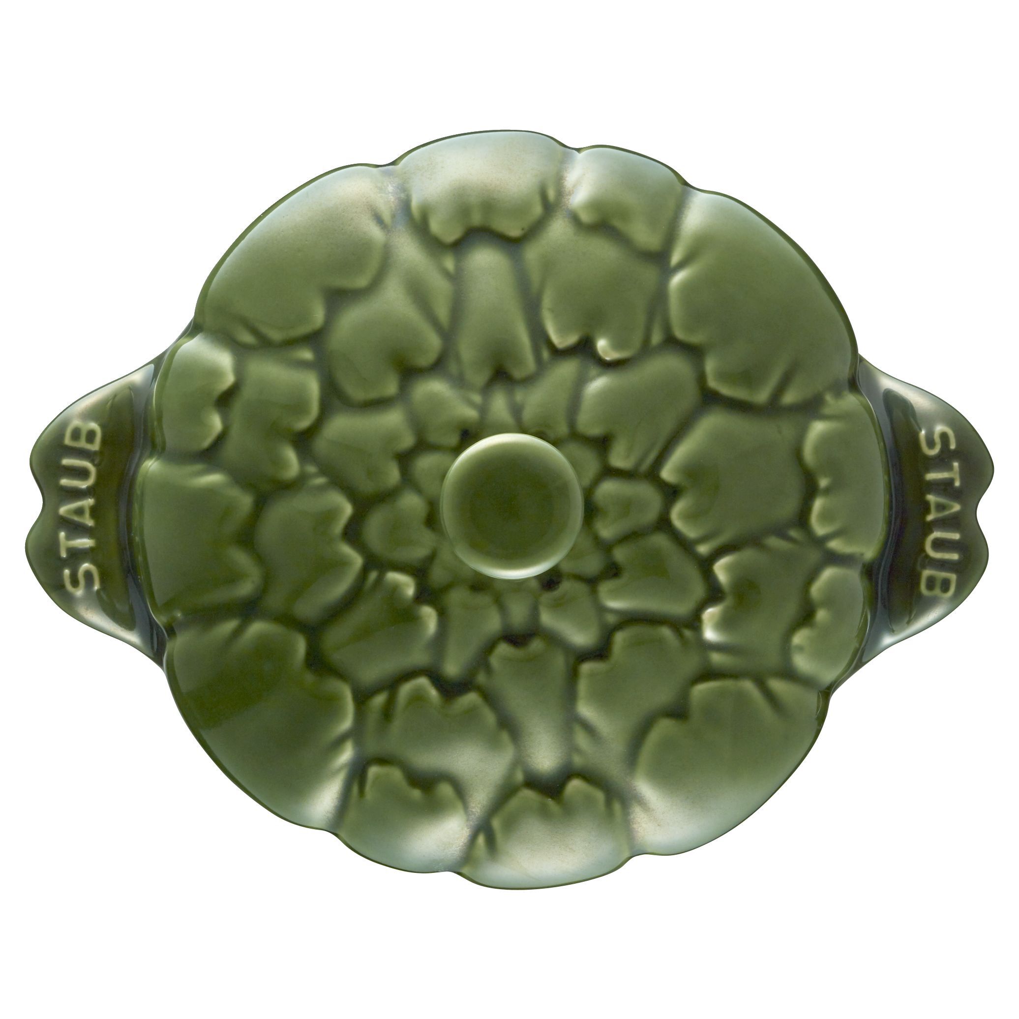 Cocotte 13 cm, Artischocke, Basilikum-Grün, Keramik