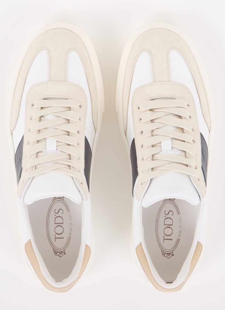 Tod's  Sneaker van leer met suède details