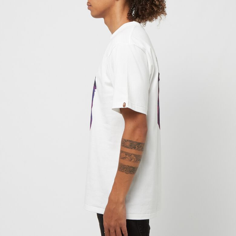 A Bathing Ape Color Camo Big Ape Head Tee M white purple