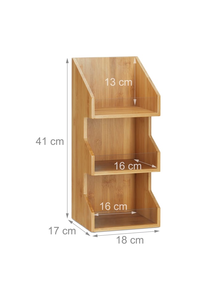 relaxdays Organizer in Natur - (B)18 x (H)41 x (T)17 cm günstig kaufen onesize