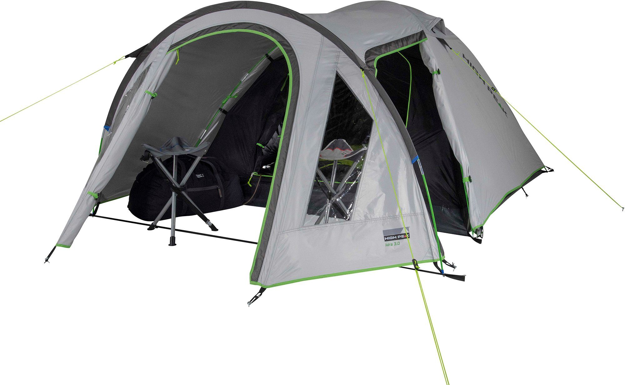 High Peak Kuppelzelt Zelt Kira 5.0, Personen: 5 (mit Transporttasche)