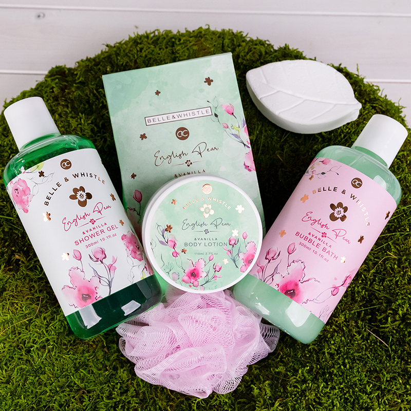 accentra Badeset BELLE & WHISTLE in bedruckter Blechwanne