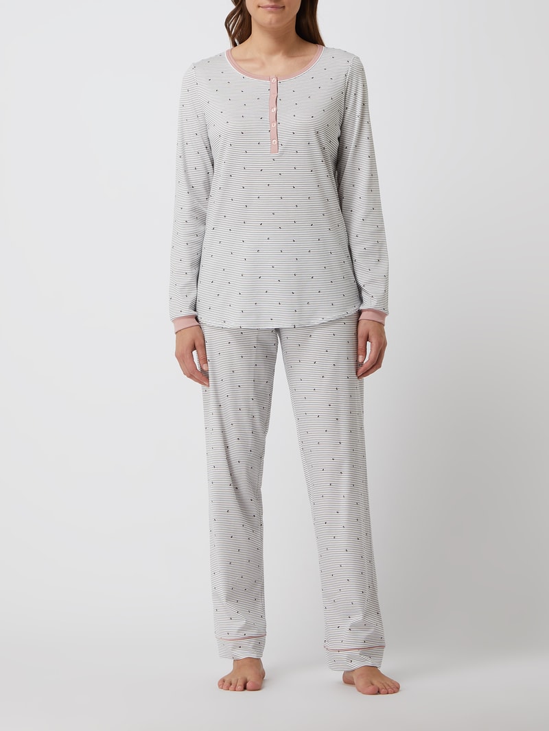 Modern Fit Pyjama aus Jersey in rosa