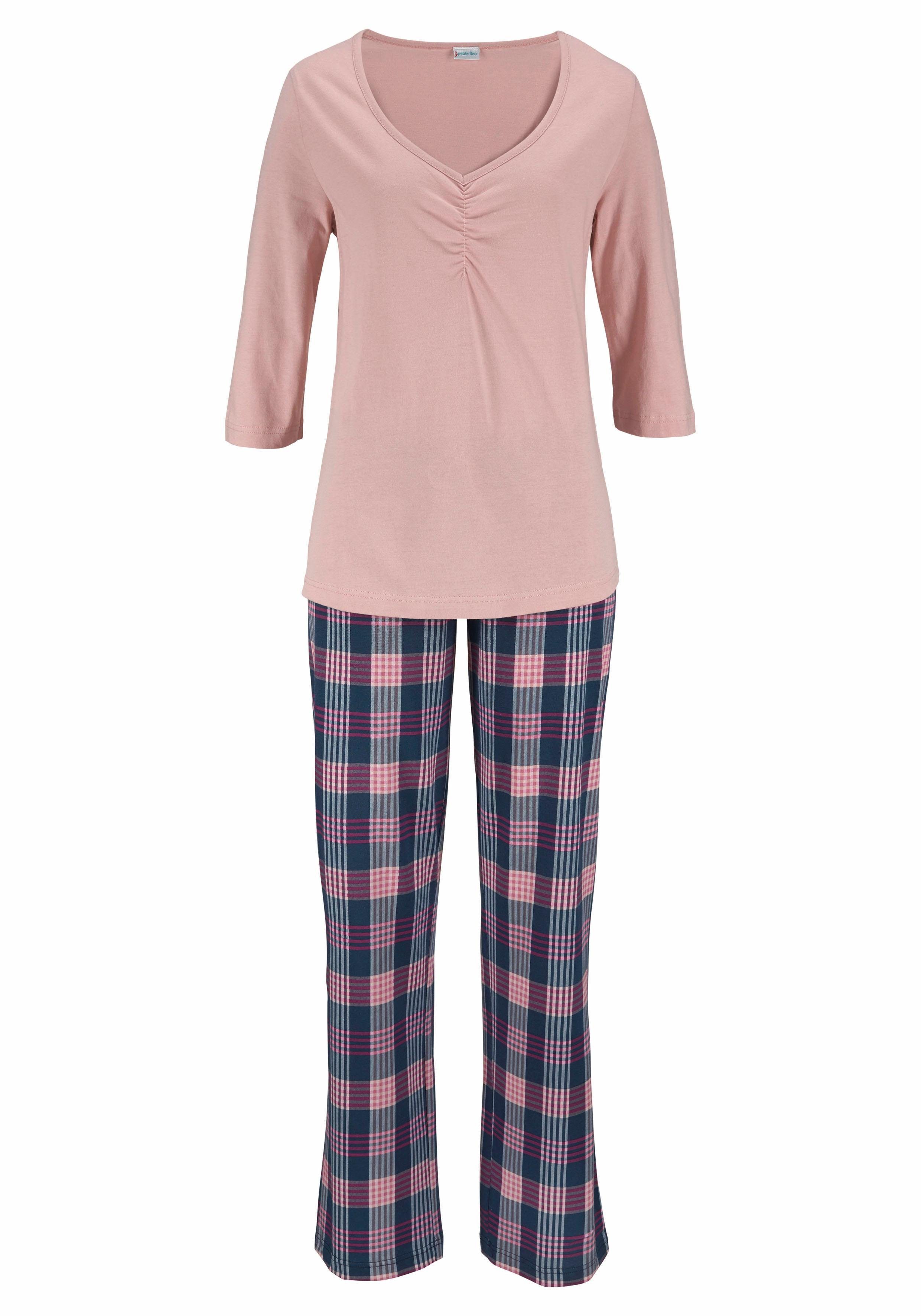 petite fleur Pyjama (4 tlg., 2 Stück) mit karierter Hose