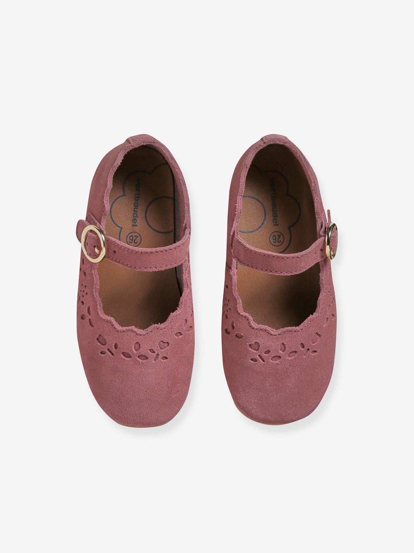 Vertbaudet Mädchen Ballerinas mit Anziehtrick - braun