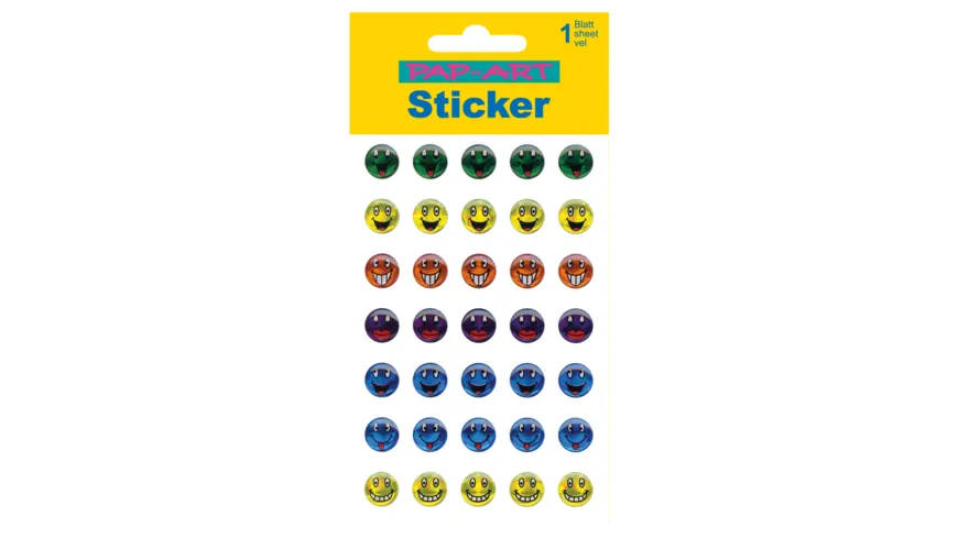 PAP-ART Sticker Crystal-Smileys