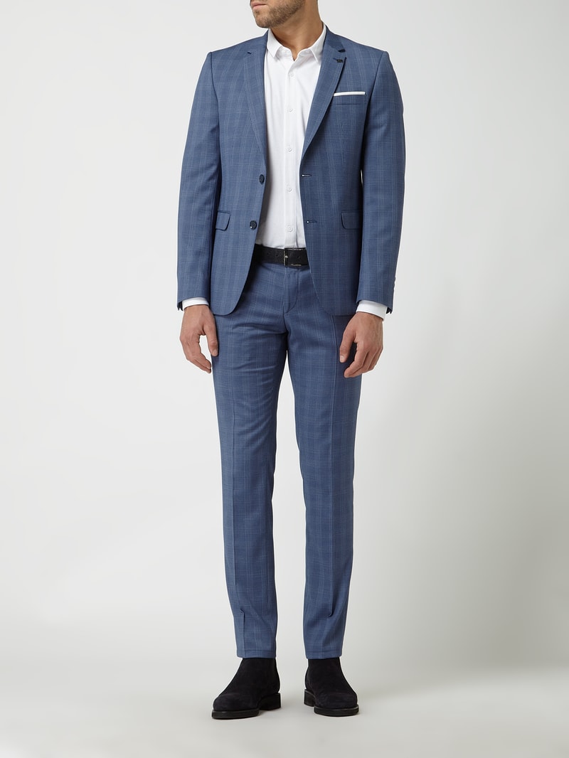 Extra Slim Fit 2-Knopf-Sakko mit Stretch-Anteil Modell 'Nate' in royalblau