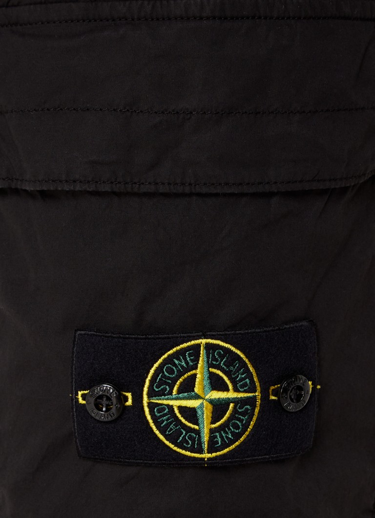 Pantaloni cargo conici Stone Island 31303 cu cizme din piele