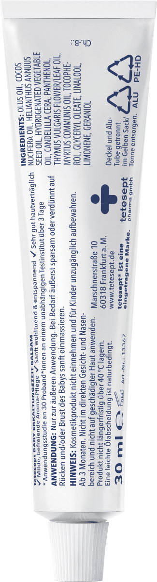 Baby Erkältungszeit Balsam mit Thymian & Myrte, 30 ml