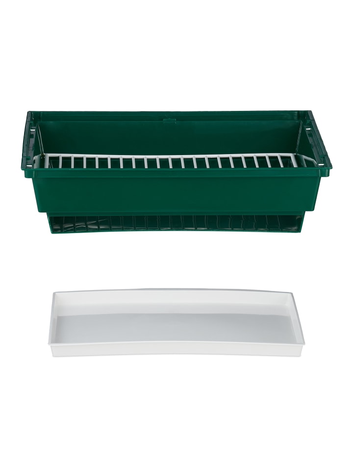 relaxdays Vogelkäfig in Weiß/Grün - (B)34,5 x (H)49,5 x (T)28 cm günstig kaufen onesize