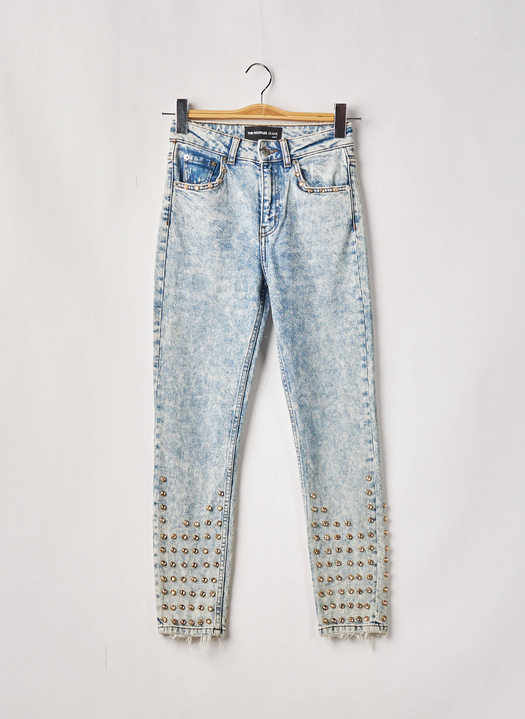 The Kooples Jeans Coupe Slim Femme couleur bleu