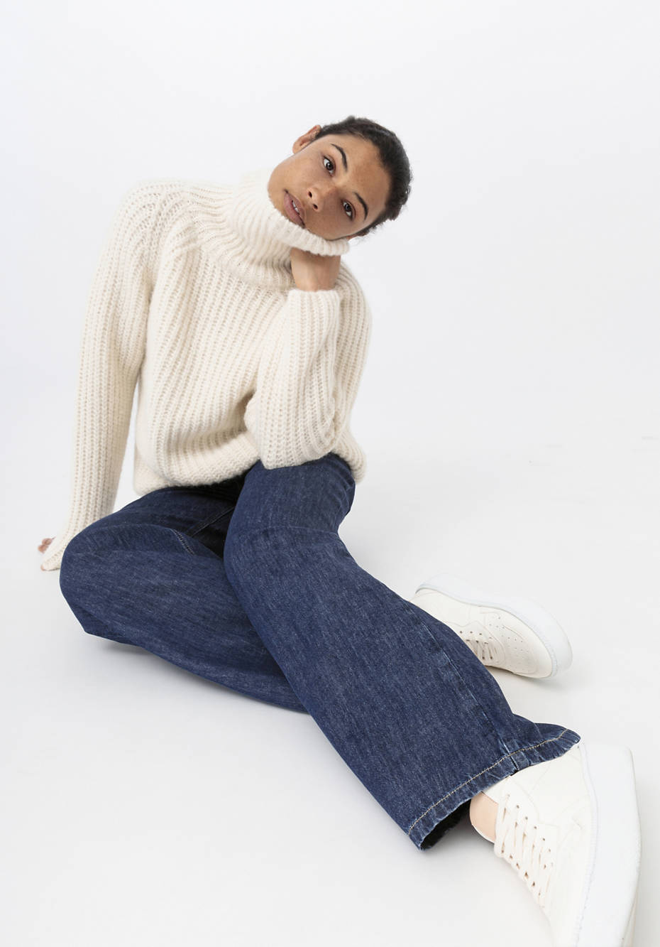 Jeans ALVA Mid Rise Wide Leg aus Bio-Denim mit Kapok