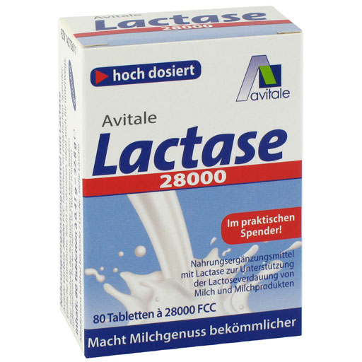 LACTASE 28.000 FCC Tabletten im Spender  80 St  Tabletten