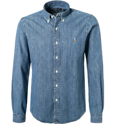 Polo Ralph Lauren, Jeanshemd, Custom Fit, Baumwolle, mittelblau
