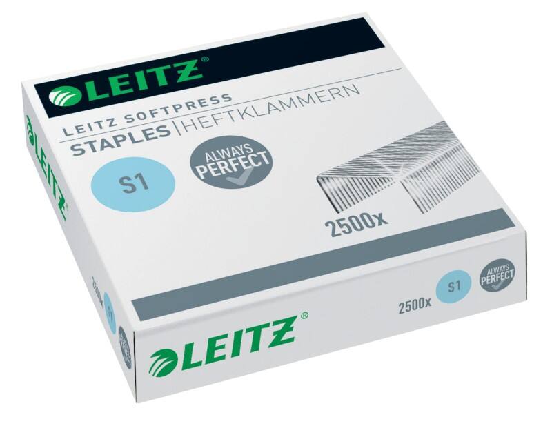 Leitz Softpress S1 Heftklammern 26/6 54970000 Verzinkter Stahl Silber 2500 Heftklammern
