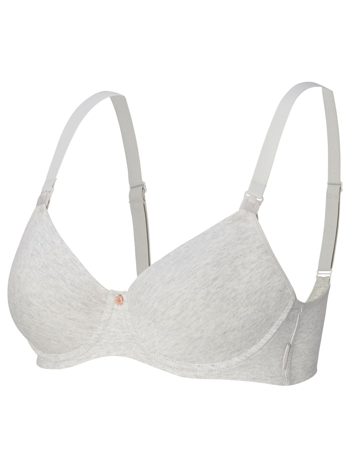 Noppies Gepolsterter Still-Bh Cotton Melange in Light Grey Melange günstig kaufen