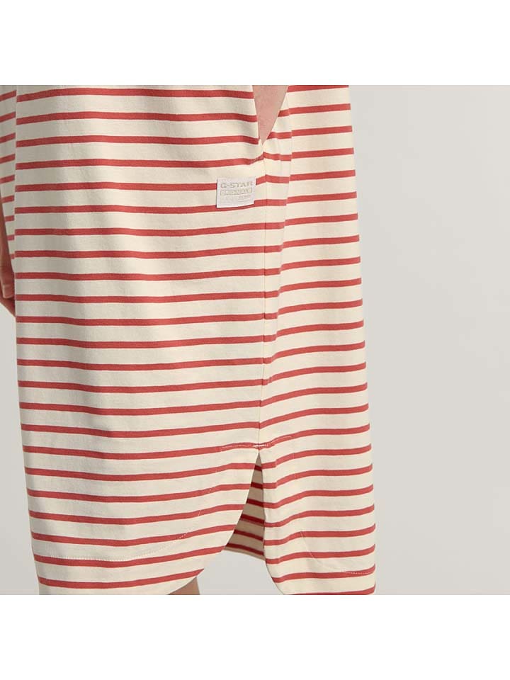 G-Star Kleid in Creme/ Rot günstig kaufen