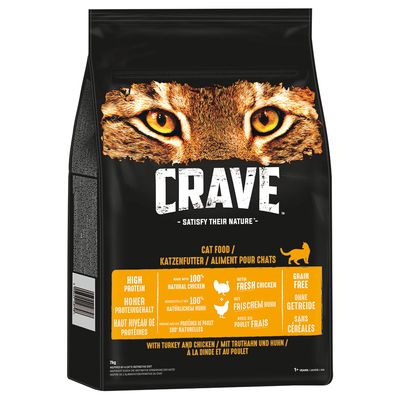 7 kg Crave Trockenfutter + 4 x 85 g Pouch Multipack zum Sonderpreis!