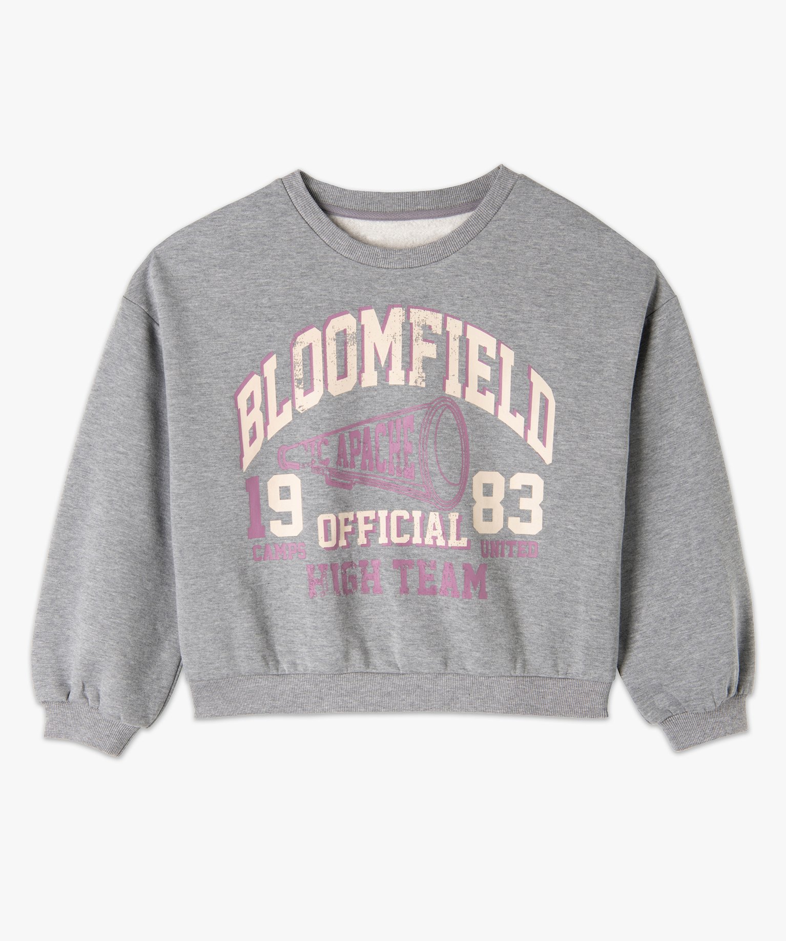 Sweat femme court avec motif XXL – Camps United | GEMO