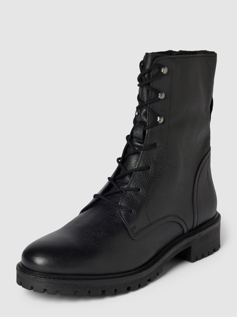 Schnürboots mit Strukturmuster Modell 'HOARA' in schwarz