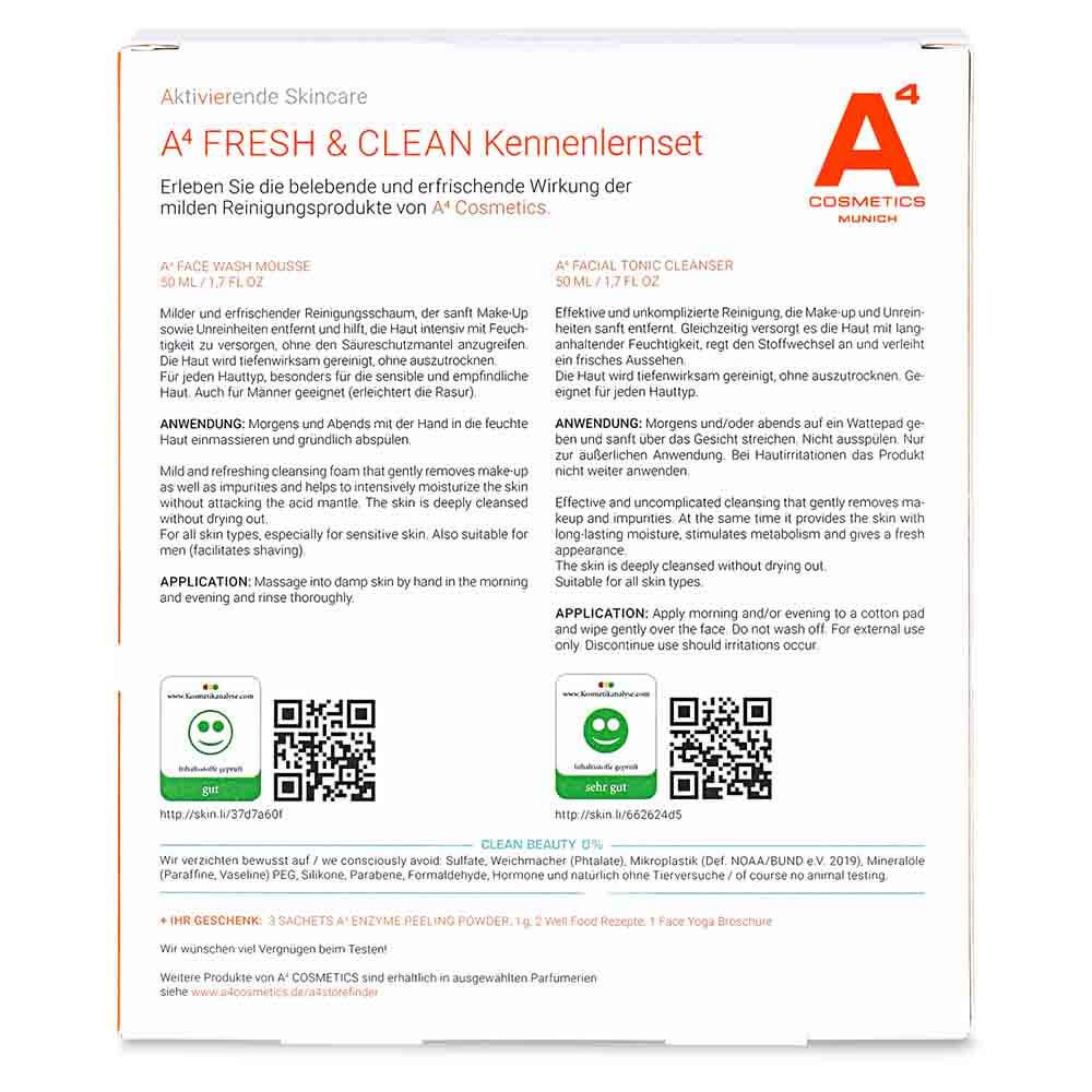A4 Cosmetics Gesichtsreinigung Fresh & Clean Set