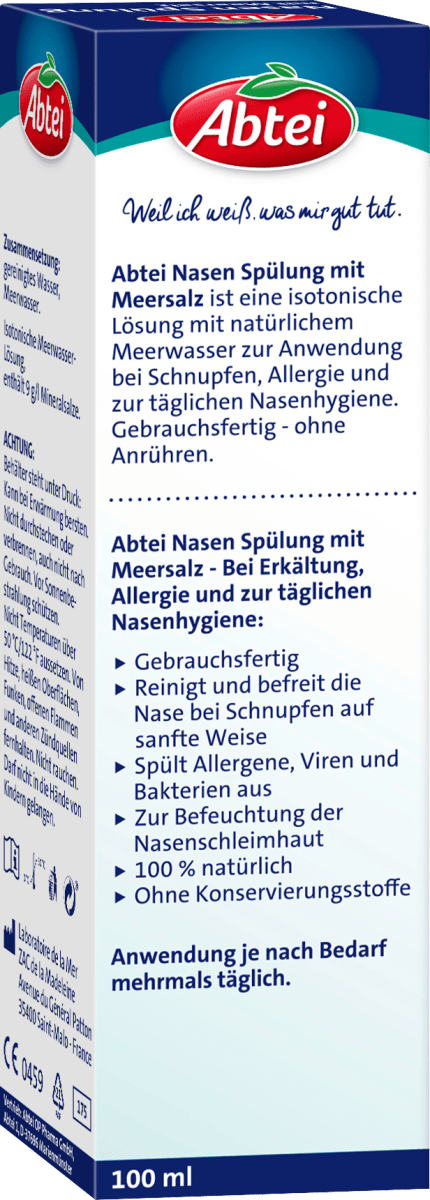 Nasenspülung mit Meersalz, 100 ml