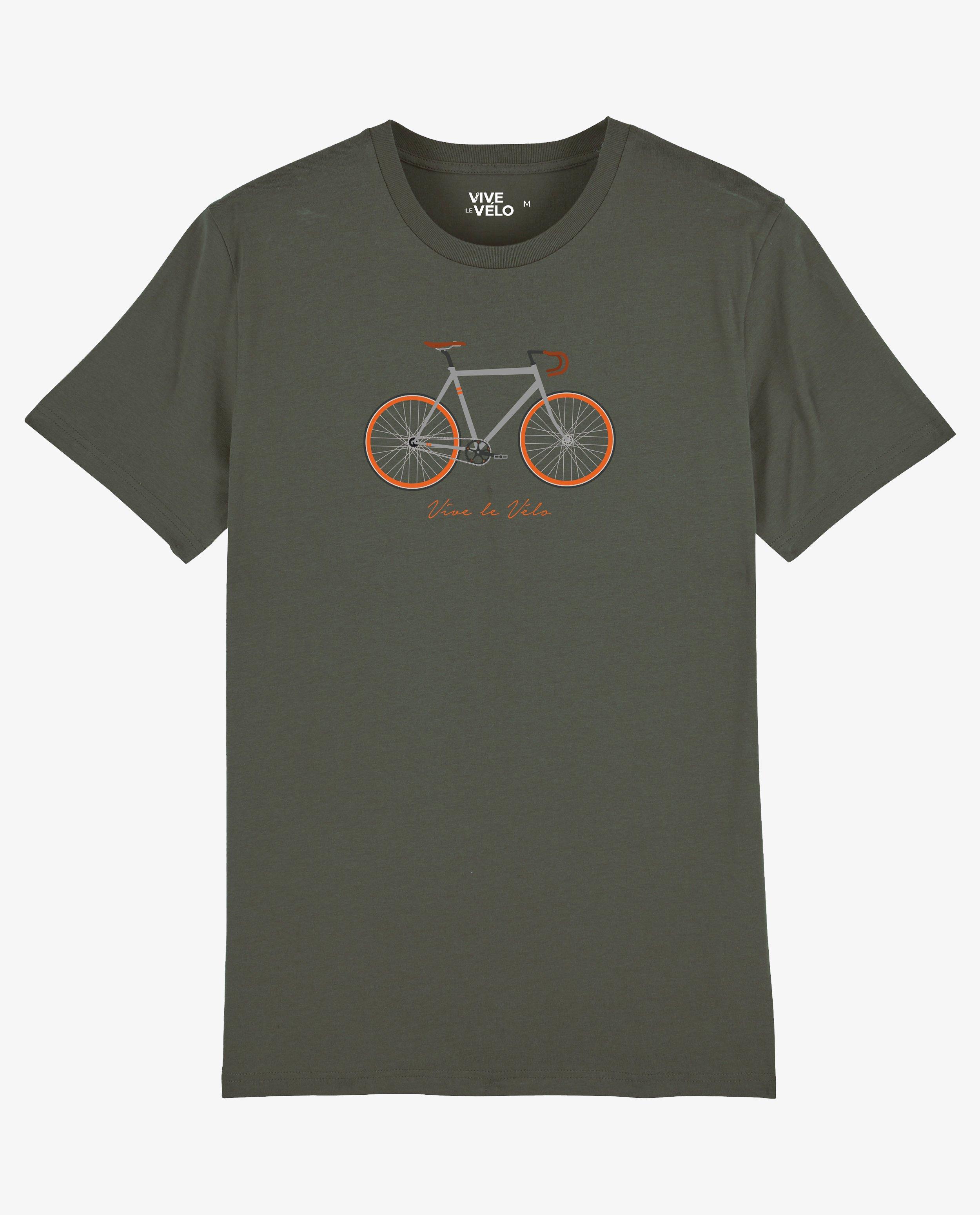 Long Live Cycling Donkergroen póló, S-XXL khaki