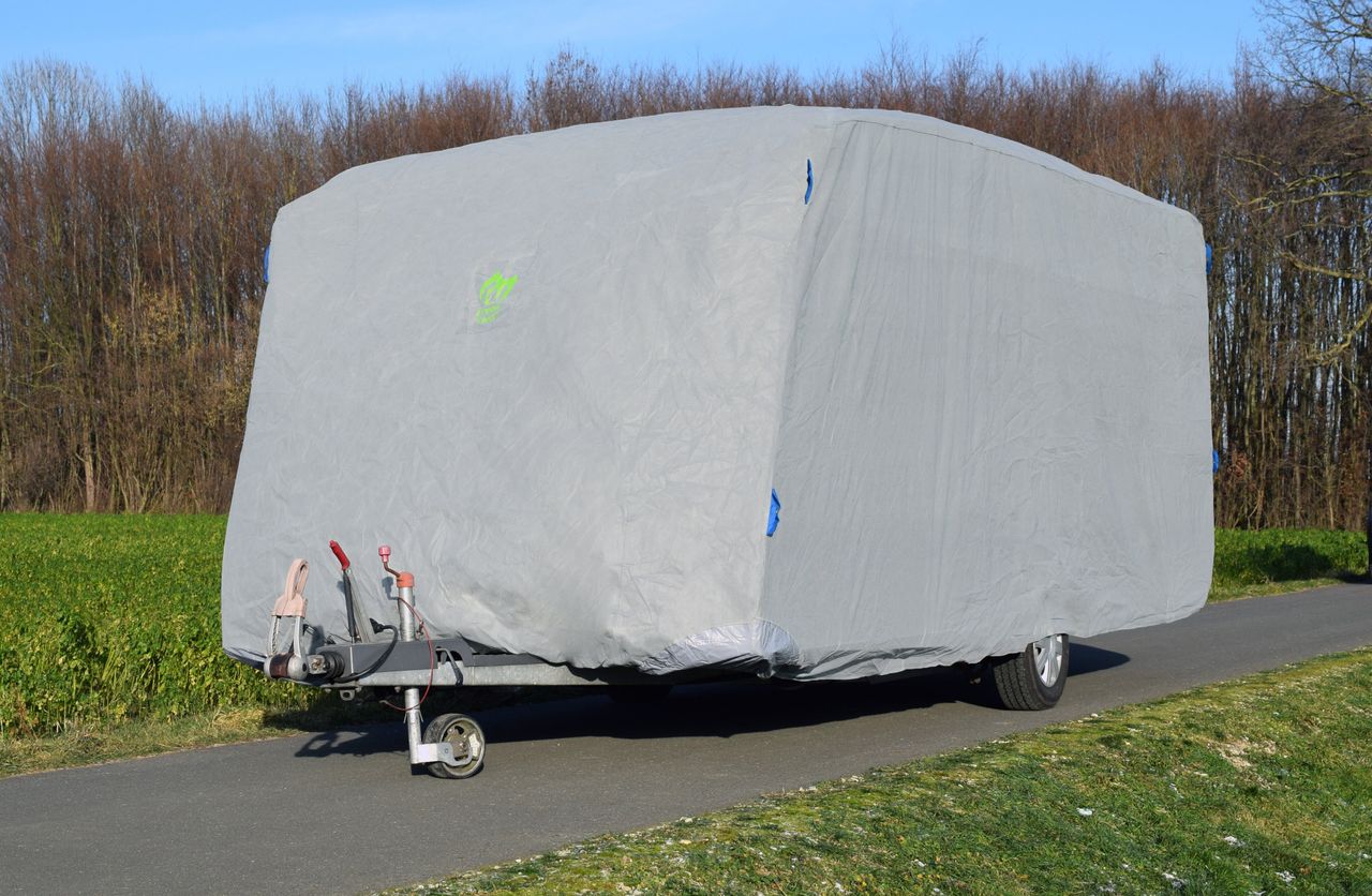 Green Yard GreenYard® Abdeckplane für Wohnwagen oder Wohnmobile Größe XL 670 x 250 x 220 cm