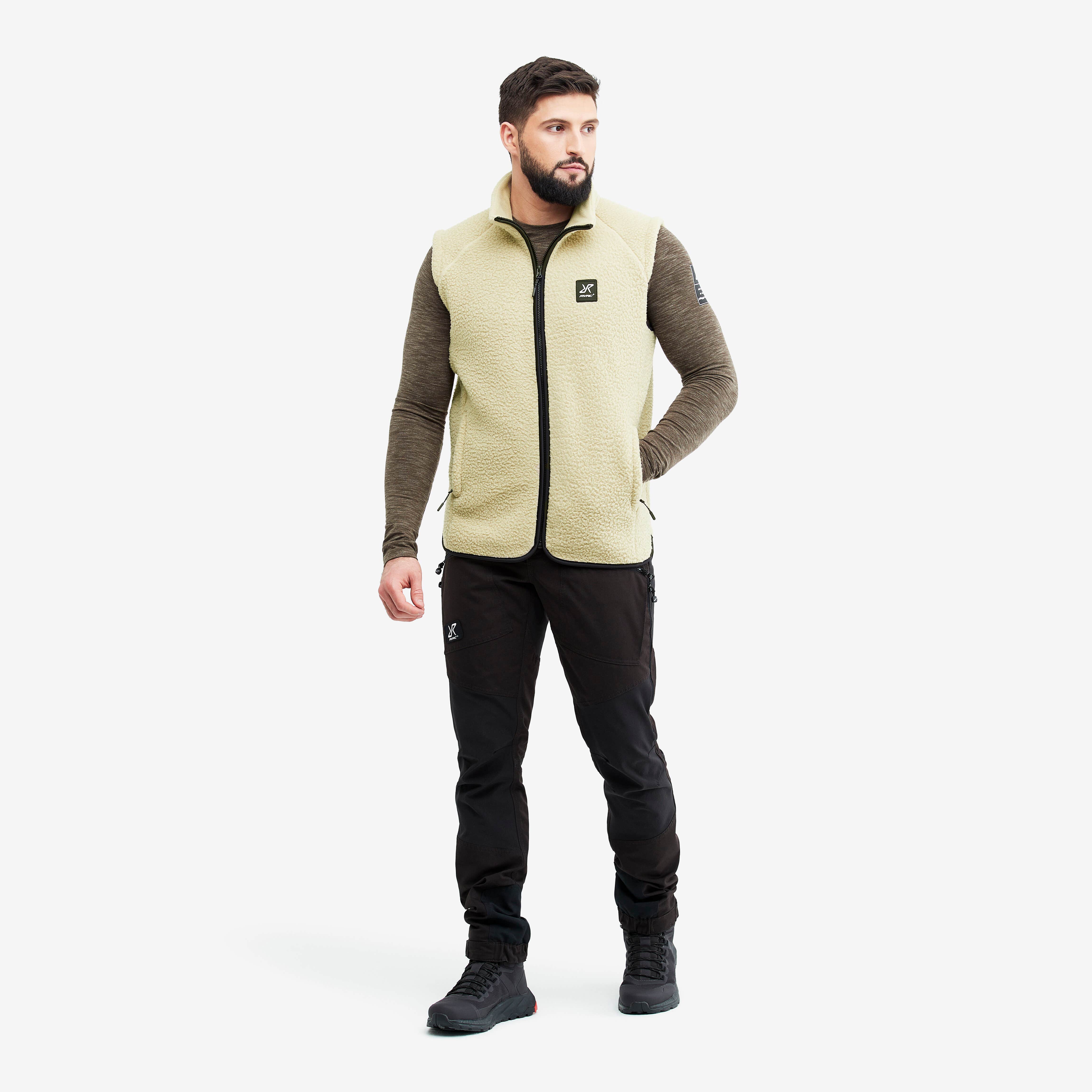 Sherpa Vest Homme Beige Khaki