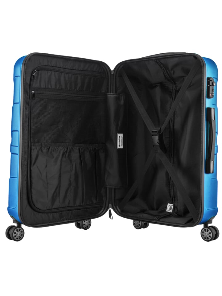 suitline mittelgroßer Hartschalen-Koffer Check-In Reisekoffer TSA 68L in Cyanblau günstig kaufen M