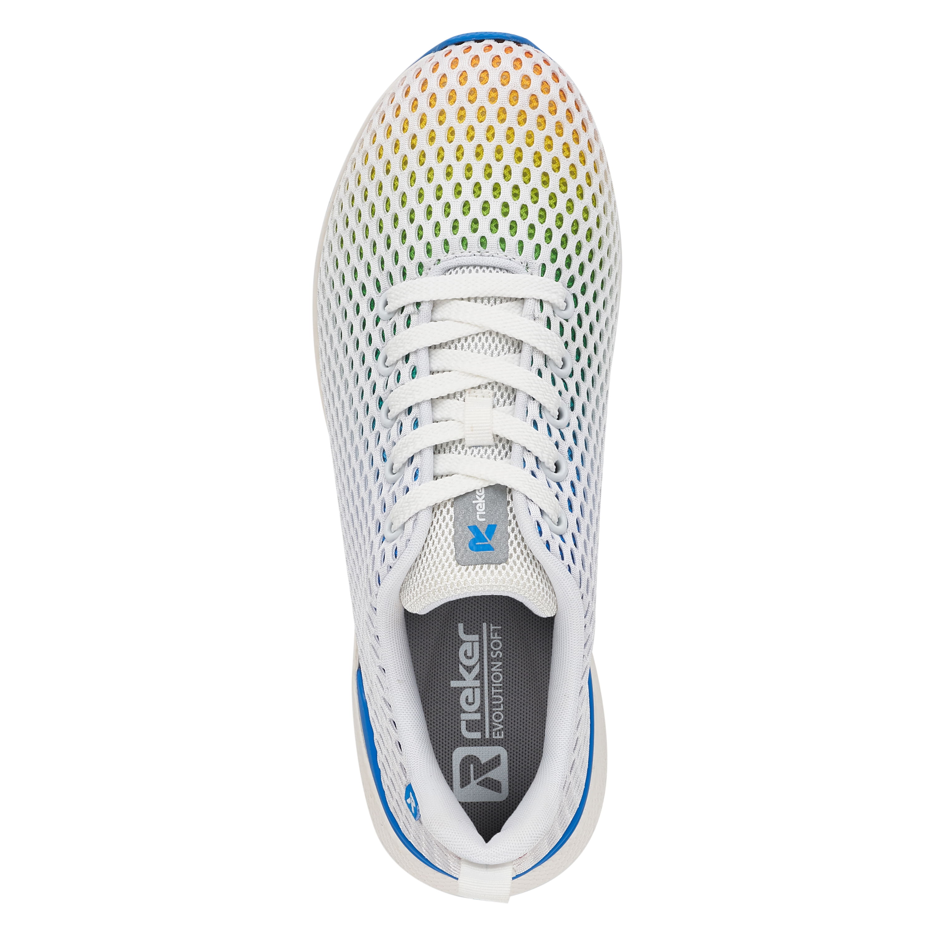 Rieker Damen Sneaker Low crystal-white rainbow