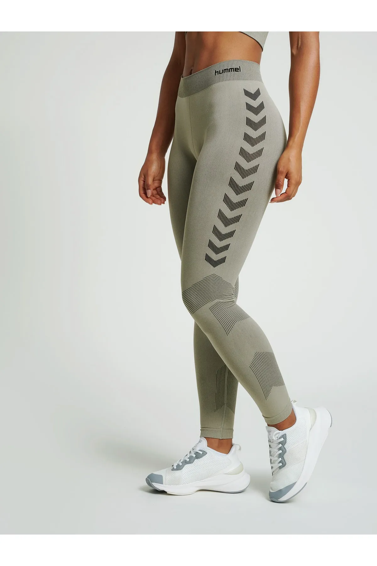 hummel  Sport-Leggings - Grau - Mittlerer Bund