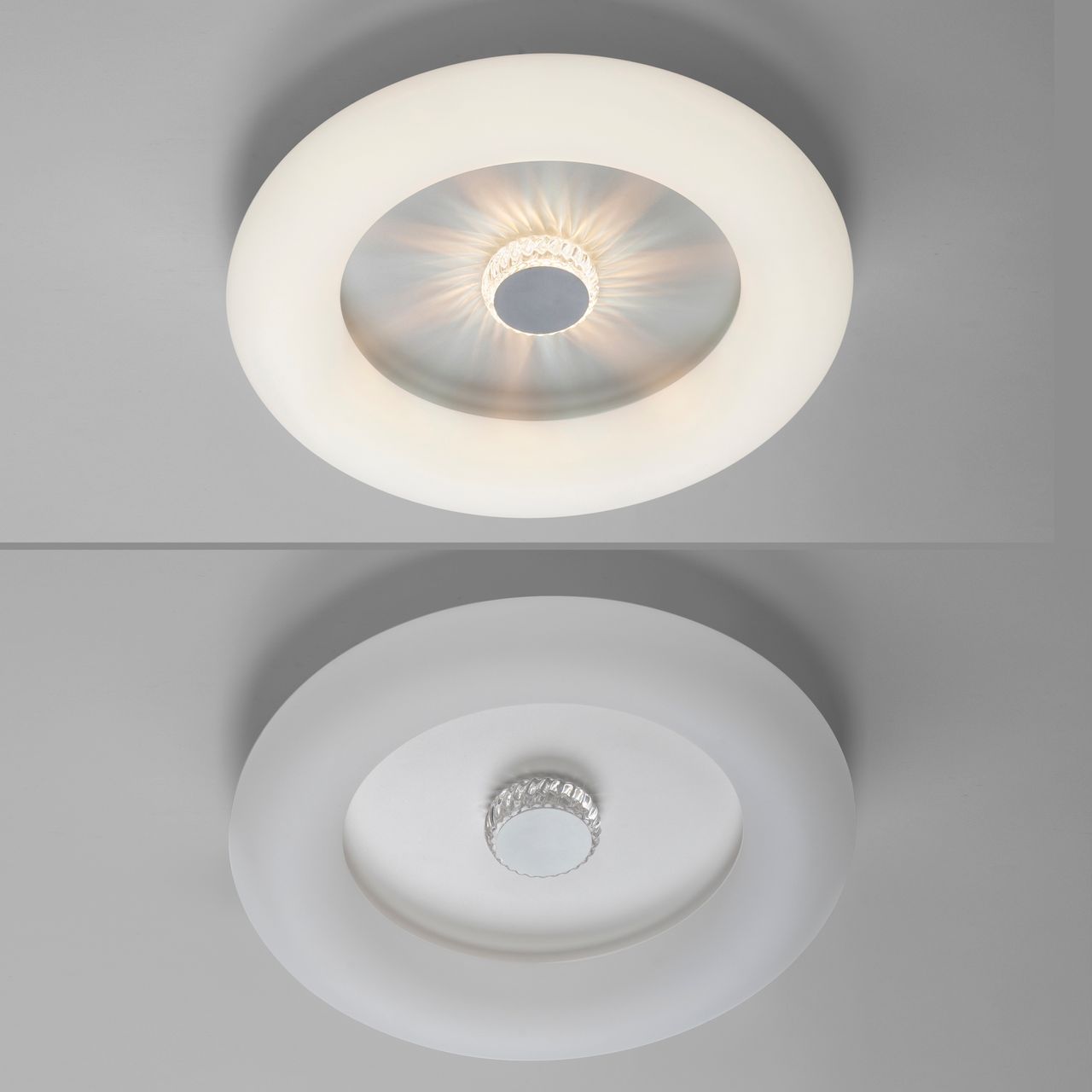 JUST LIGHT LeuchtenDirekt LED Deckenleuchte VERTIGO, CCT, dimmbar, Fernbedienung, Ø50 cm, IP20