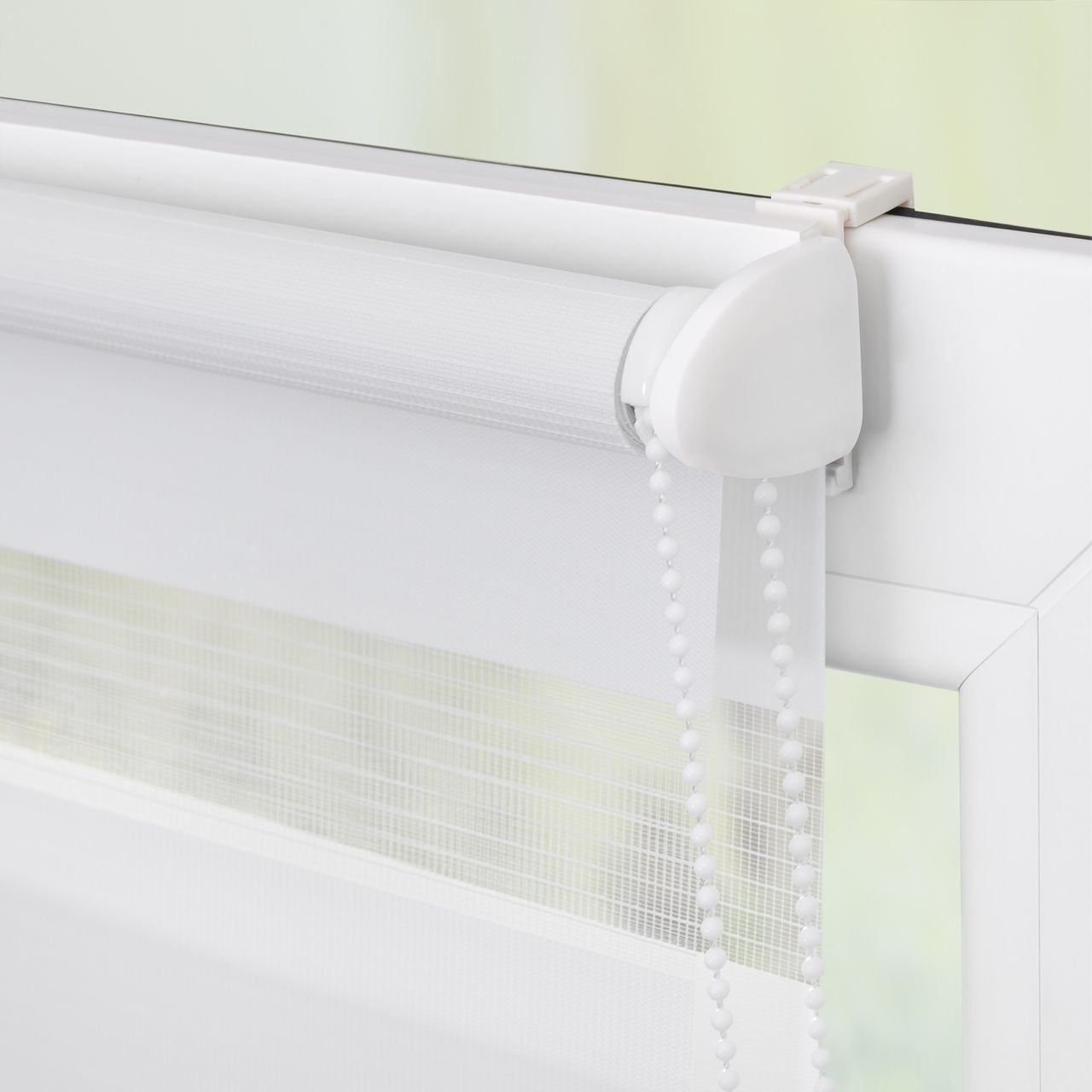 Lichtblick Duo-Rollo Klemmfix, ohne Bohren - Weiß, 70 cm x 150 cm (B x L)