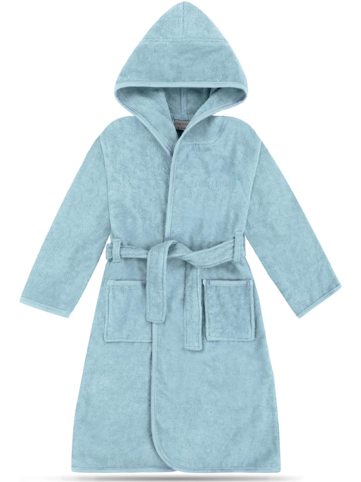 normani Baby Bademantel aus Bio-Baumwolle Ljubljana in Hellblau günstig kaufen