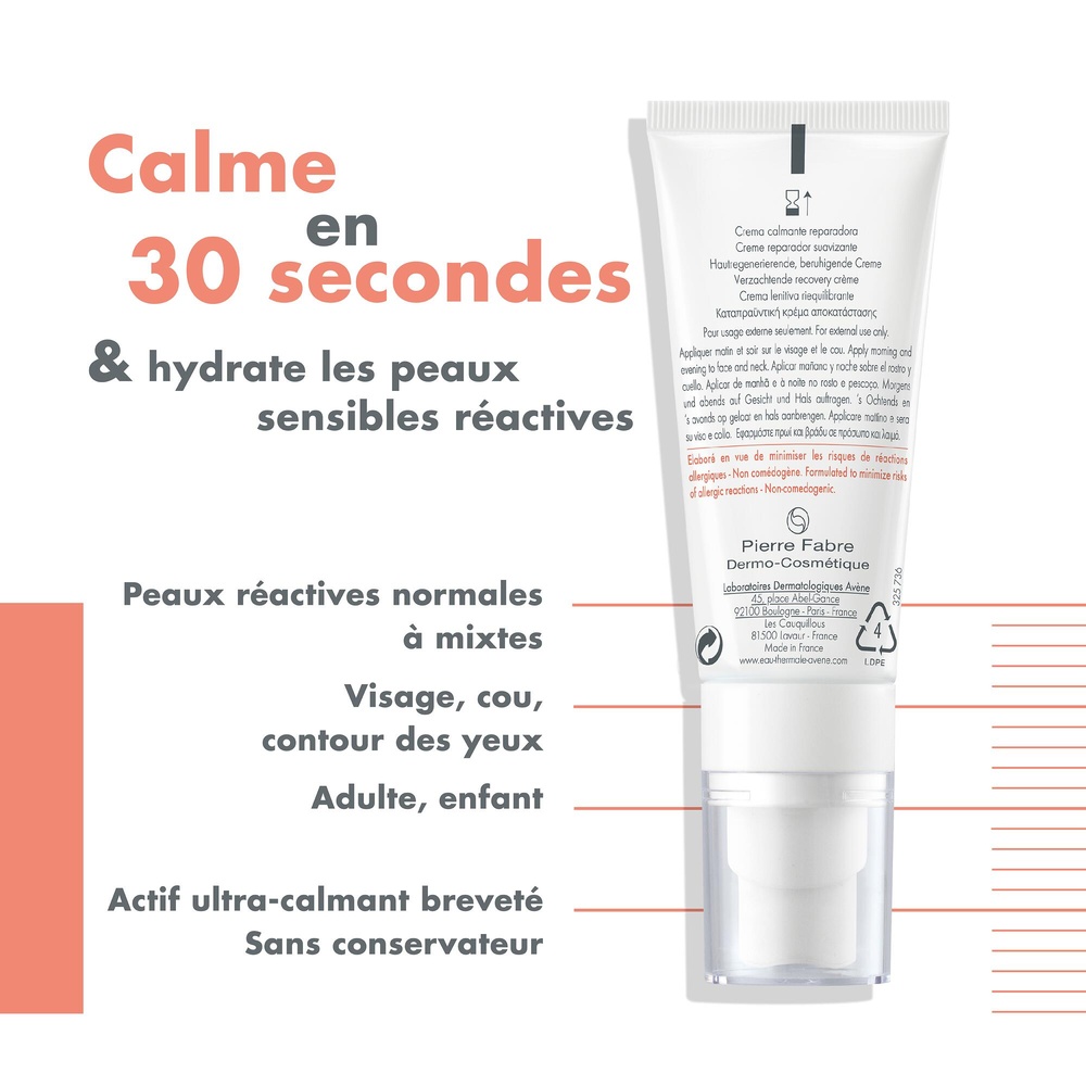 Avène Tolérance Crème apaisante restauratrice 40ml