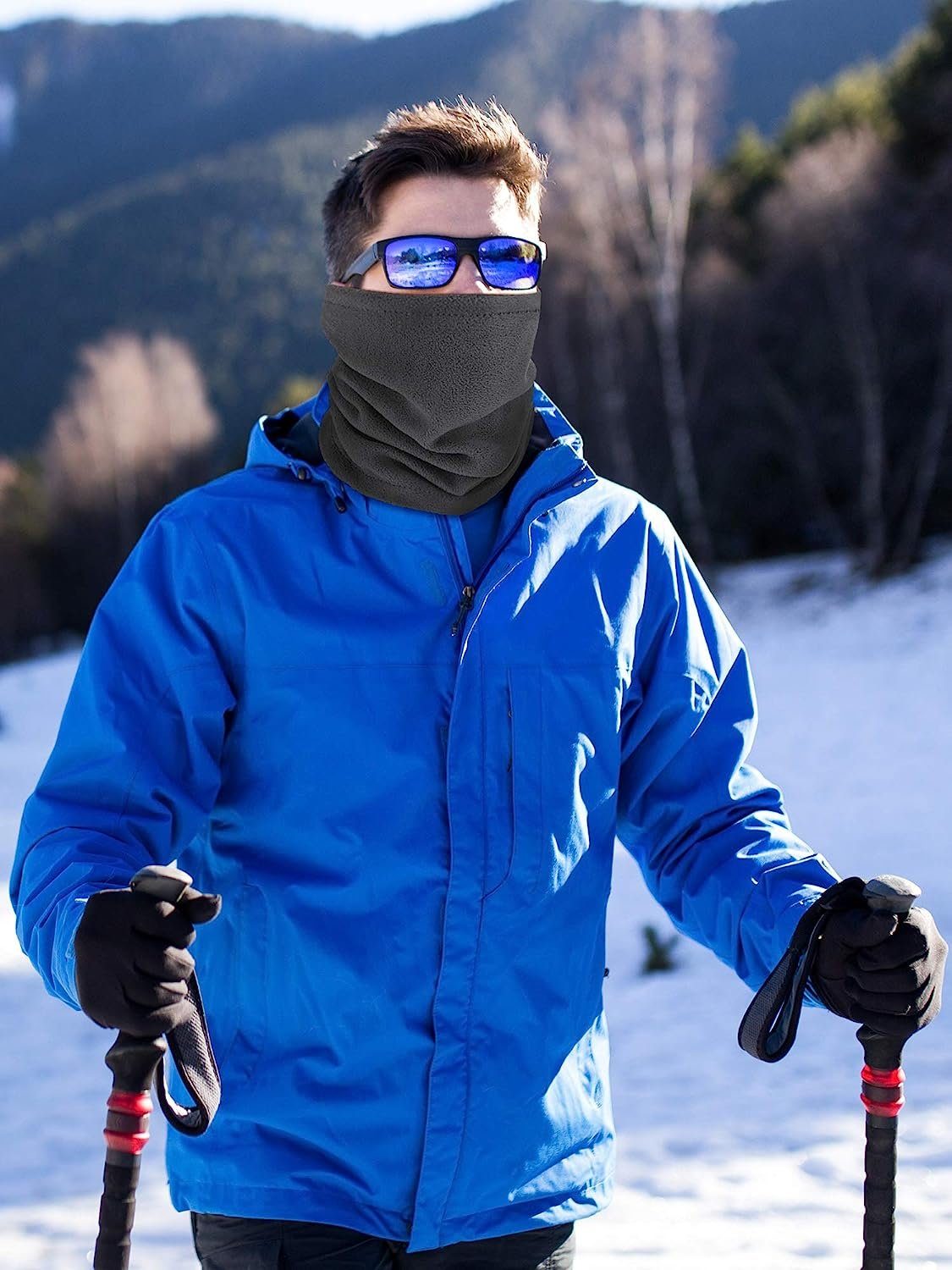 Devenirriche Ohrenwärmer Winter Loop Schal Weichem Fleece Halswärmer Winddicht Ski Maske