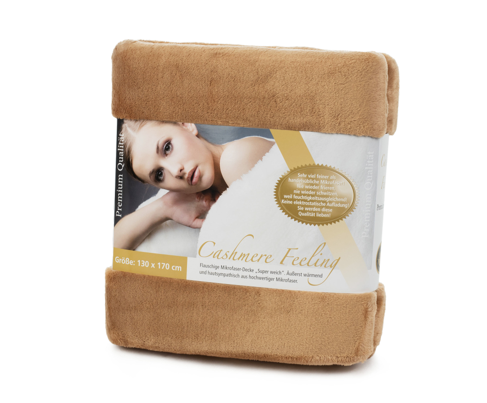 Kuscheldecke Premium sand